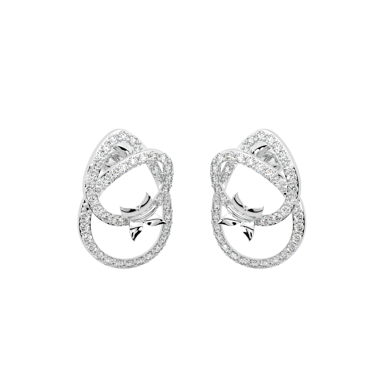 Holly Round Diamond Stud Earrings